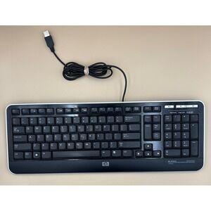 HP KU-0841 Keyboard USB w/ Volume Control Multimedia Keys Black